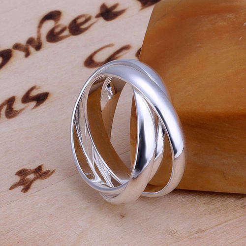 Sterling Silver Filled Triple Designer Ring #6  LOCAL STOCK