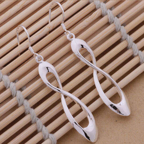 Sterling Silver -Filled Designer Infinity Earrings  LOCAL STOCK