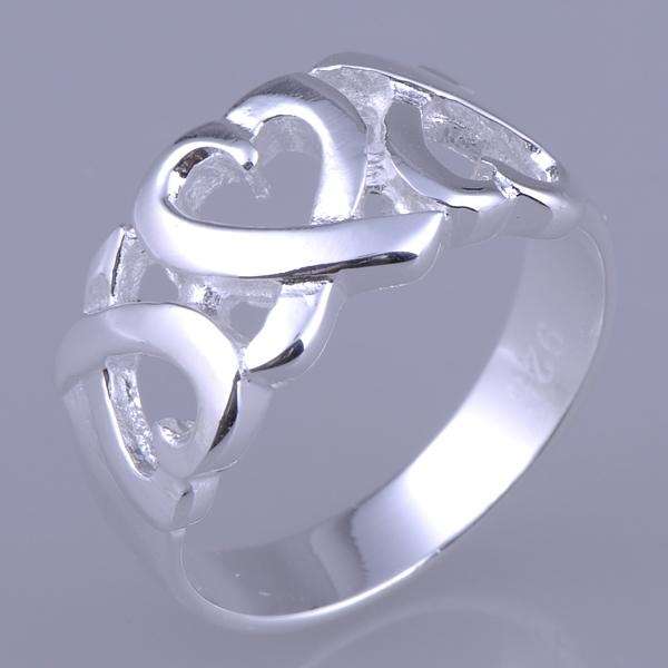 Sterling Silver -Filled Heart Ring  #7  LOCAL STOCK