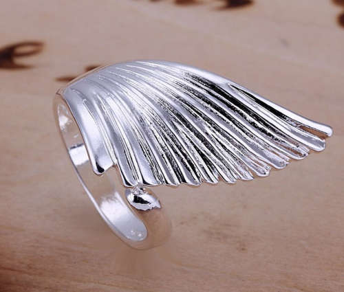 Sterling Silver Filled Designer Wing Ring #8  LOCAL STOCK