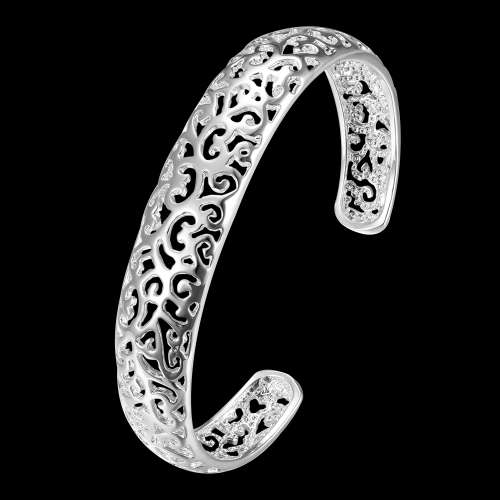 Fantastic price!! Sterling Silver - filled open cuff Bangle with filigree detail at LOW LOW price