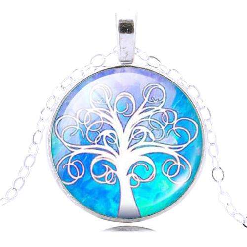 Fantastic price!! Silver - filled Tree of life glass pendant  necklace at LOW LOW price