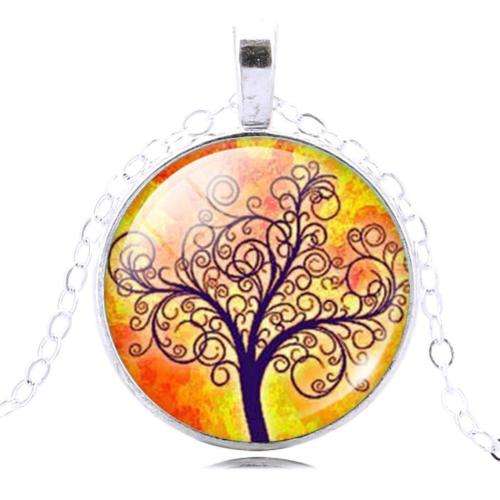 Fantastic price!! Silver - filled Tree of life glass pendant  necklace at LOW LOW price