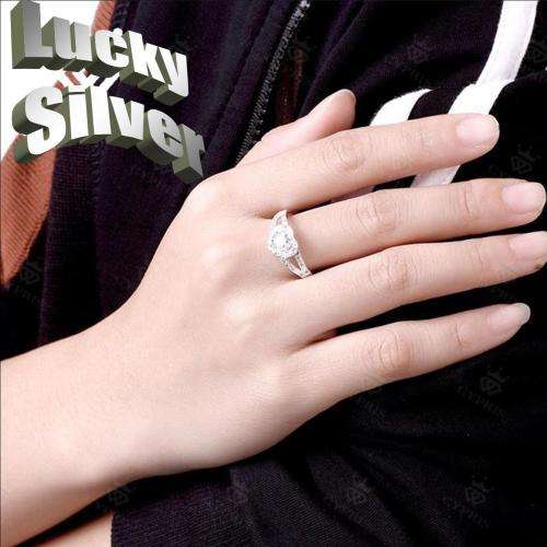 Fantastic price!! Silver Ring with simulated diamonds at LOW LOW price