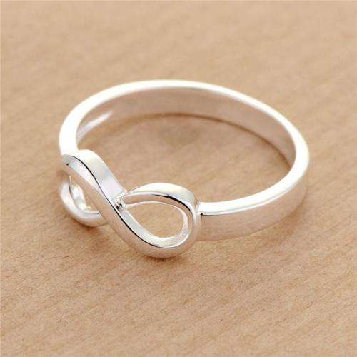Sterling Silver - filled Infinity Ring #8 LOCAL STOCK
