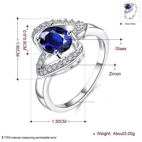 Fantastic price!! Sterling Silver - filled Sapphire  Ring with simulated diamonds at LOW LOW price