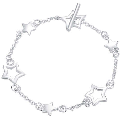 Fantastic price! Sterling Silver - filled Star Bracelet LOCAL STOCK QUICK DELIVERY