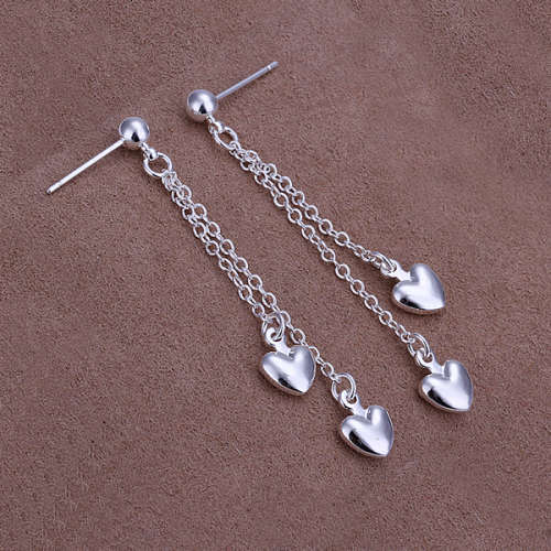 Silver Designer Luxury Heart Earrings LOCAL STOCK