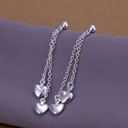 Silver Designer Luxury Heart Earrings LOCAL STOCK