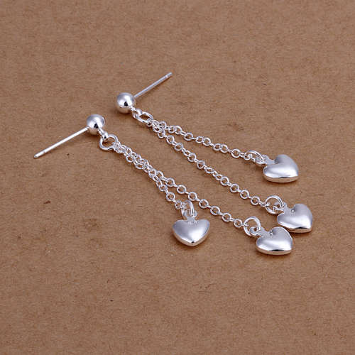 Silver Designer Luxury Heart Earrings LOCAL STOCK