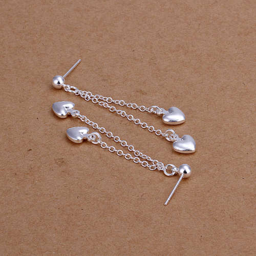 Silver Designer Luxury Heart Earrings LOCAL STOCK