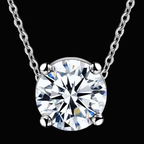 Sterling Silver - filled Necklace with simulated diamond LOCAL STOCK QUICK DELIVERY 3-5 DAY