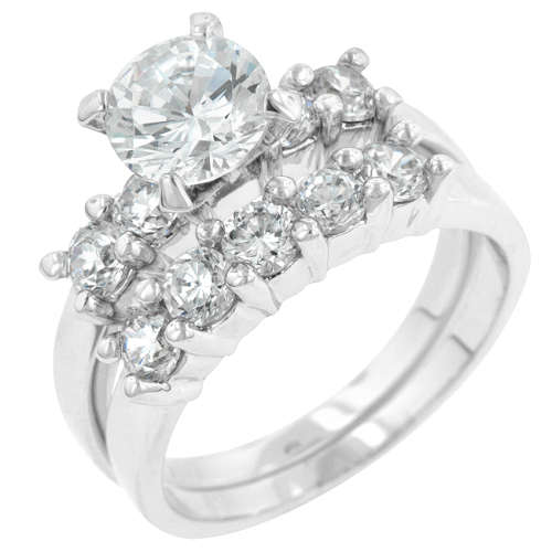 WEDDING RING SET Classic Wedding Set Ring #6  LOCAL STOCK