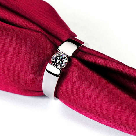 Fantastic price!! Rose Gold White Gold - filled  Unisex Wedding Ring with simulated diamonds #6-9