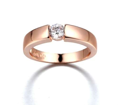 Fantastic price!! Rose Gold White Gold - filled  Unisex Wedding Ring with simulated diamonds #6-9