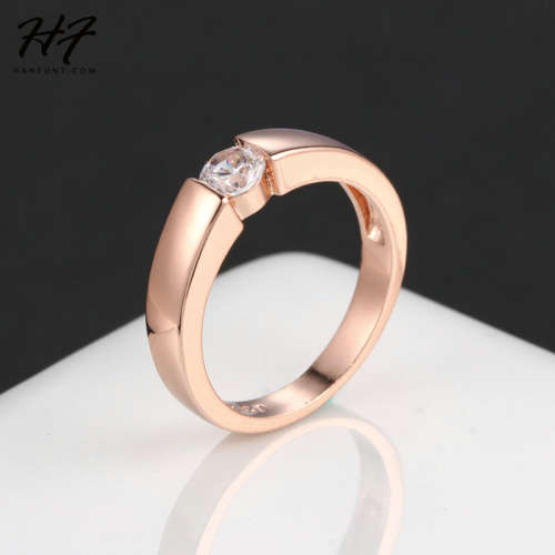 Fantastic price!! Rose Gold White Gold - filled  Unisex Wedding Ring with simulated diamonds #6-9