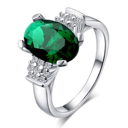 Fantastic price!! Sterling Silver filled Sapphire Ring with simulated diamonds sizes 8