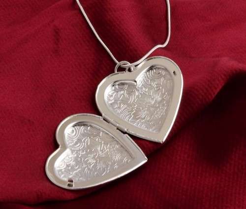 Sterling Silver-filled Heart Locket Necklace