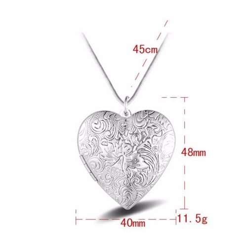 Sterling Silver-filled Heart Locket Necklace