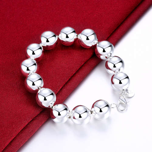 Silver Designer Hollow Ball Bracelet
