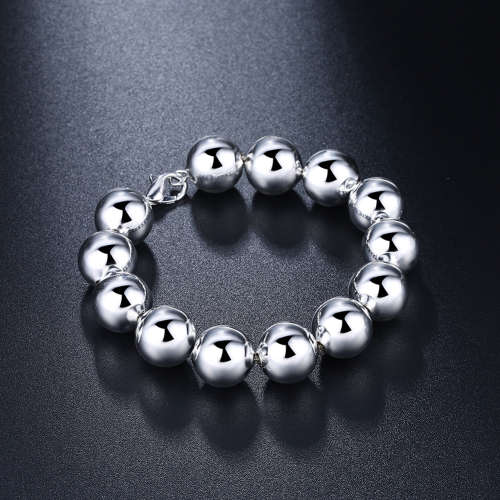 Silver Designer Hollow Ball Bracelet