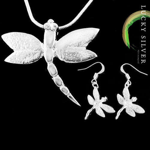 925 Sterling Silver Necklace & Earrings Set