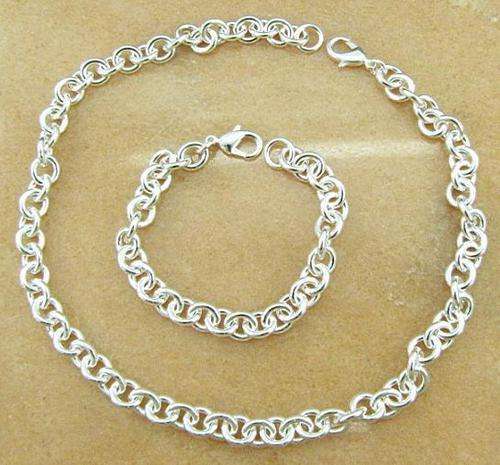 925 Sterling Silver Necklace and Bracelet Set