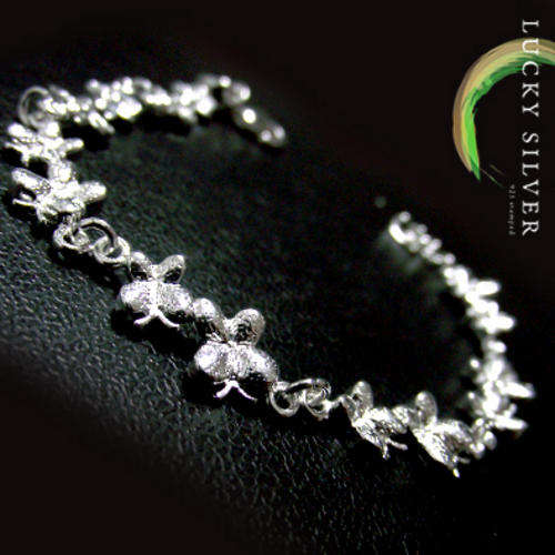 VERY PRETTY! Silver Butterflies Bracelet (In Stock & Ready to Ship)