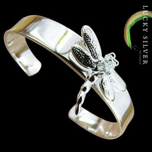 925 Sterling Silver DRAGONFLY Bangle