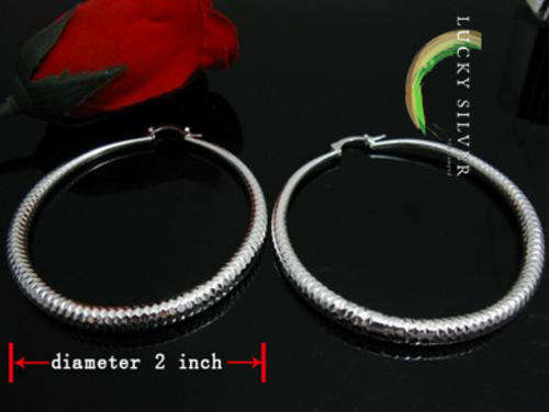 Lucky Silver 925 Stamped 60mm EARRINGS (In Stock & Ready to Ship)