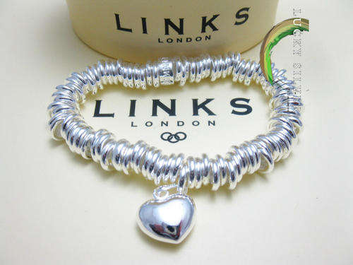 Lucky Silver Linx Charm Bracelet - Designer Inspired (Import)
