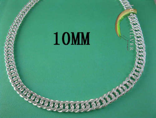 Stunning 10mm Chain 925 Silver Necklace
