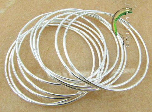 Now Less 50% - Lucky Silver 925 Stamped BANGLES (*Direct Import*)