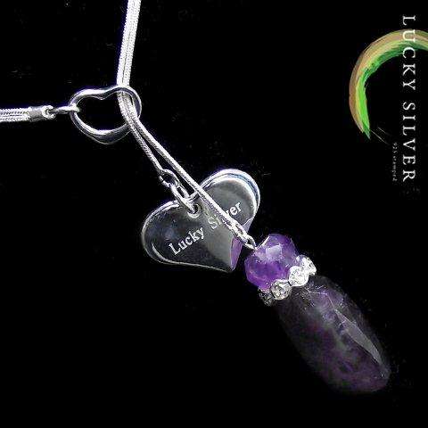 sterling silver gemstone necklace