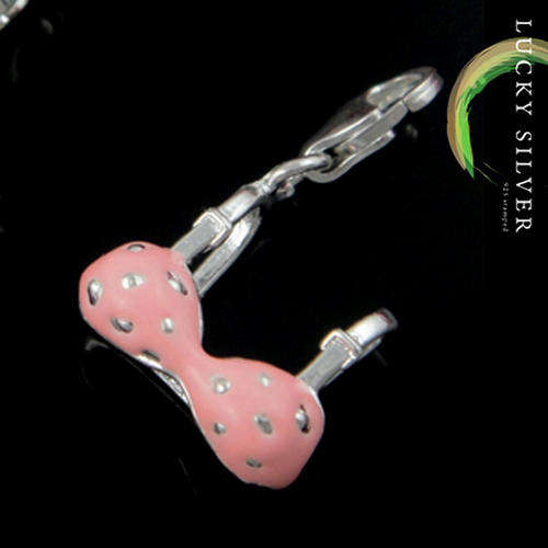 Lucky Silver Lobster Charm PINK BRA Jewellery (Ready to Ship)