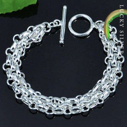 Lucky Silver 925 CLAD LINKS Bracelet