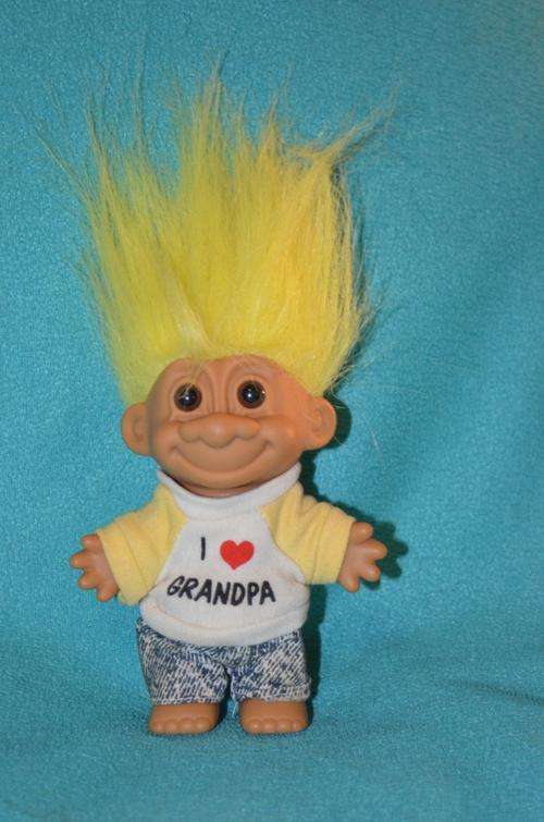 Russ "I Love Grandpa" Troll (12.5cm excl hair)