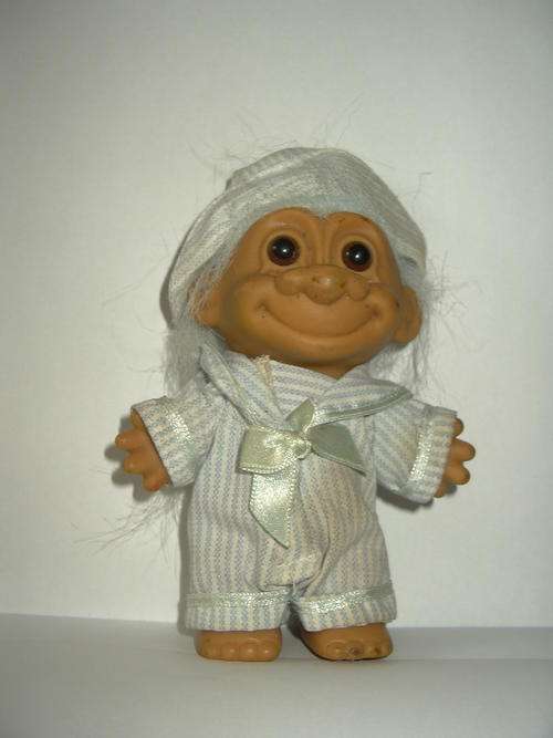 Russ Troll in Pajamas - blue (12.5cm excl hair)