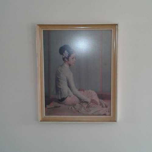 Vintage Framed Print of Asian Girl
