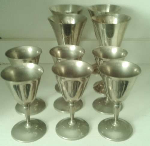Silver Plated Wine & Sherry Goblets