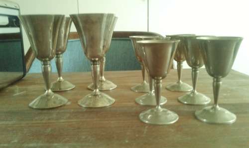 Silver Plated Wine & Sherry Goblets