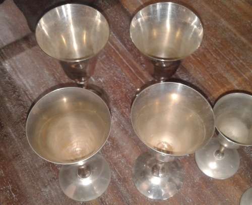 Silver Plated Wine & Sherry Goblets