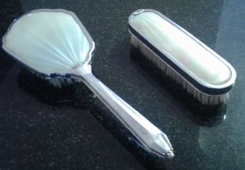 Victorian Style  Hair Brushes (silver plated)
