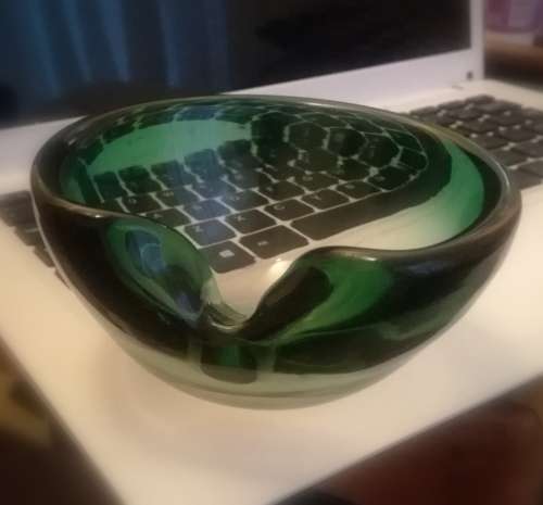 Green Murano Ashtray