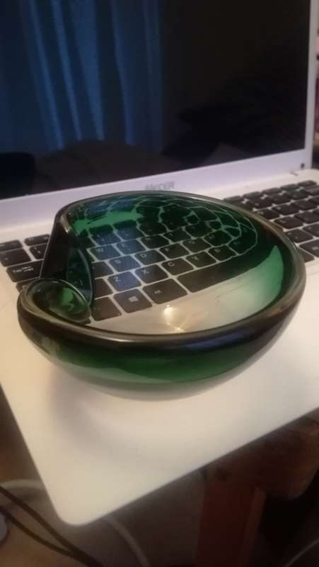 Green Murano Ashtray