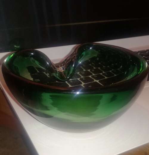 Green Murano Ashtray