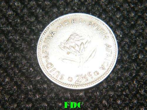 1961 Union of South Africa 2 1/2c