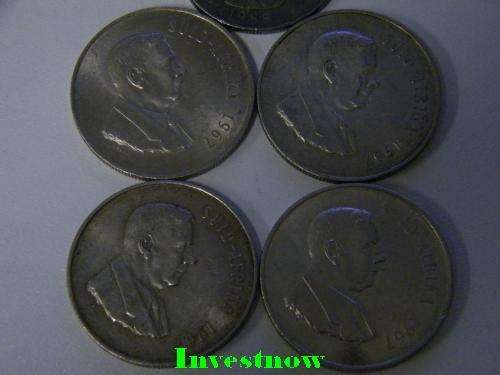 4x 1967 Silver South Africa R1 + free 1985 R1
