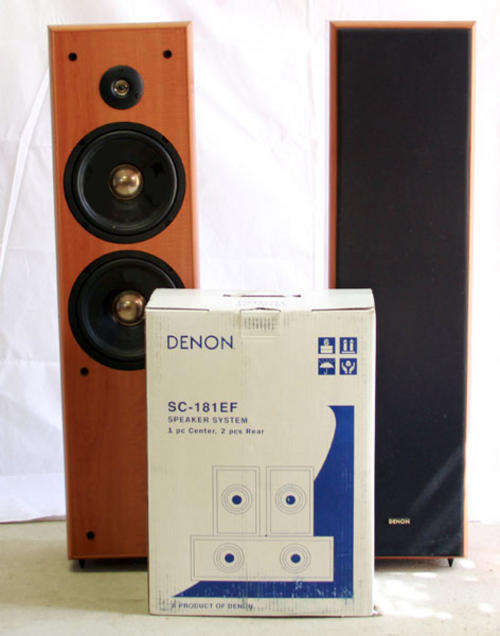 DENON TALL BOY SPEAKERS SET (X 5 SPEAKERS)
