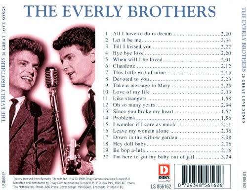 Everly Brothers - 20 Great Love Songs (CD) [New]